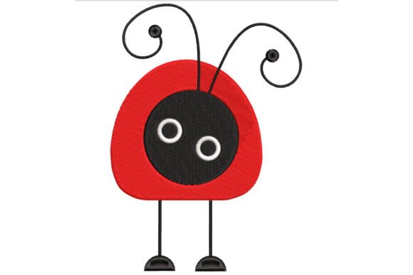 Funny Ladybug Embroidery Design
