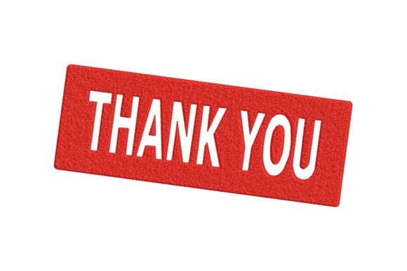 Thank You Embroidery Design